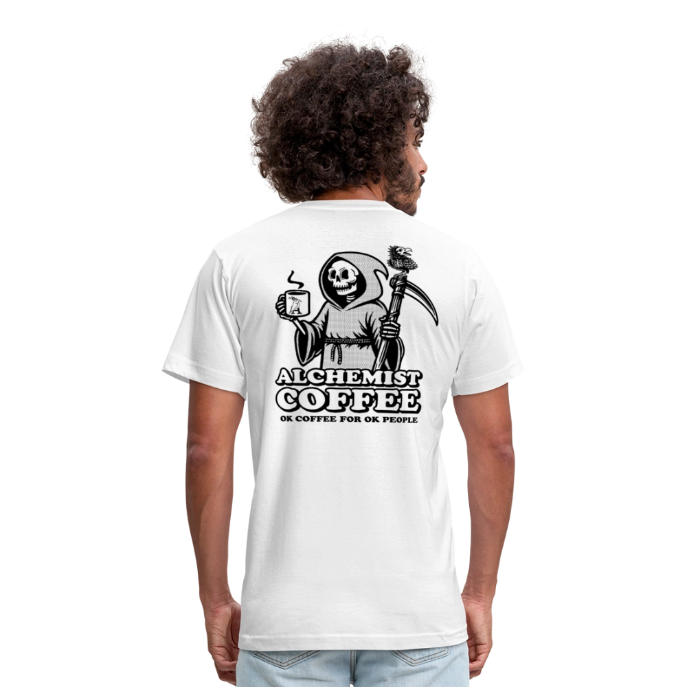Unisex Jersey T-Shirt by Bella + Grim Reaper Design - white