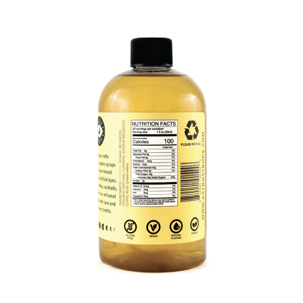Astro Syrup Astro Syrups Vanilla | Organic Vanilla Syrup for Coffee, Tea & Desserts ...
