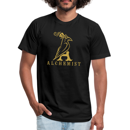 Unisex Jersey T-Shirt by Bella + Canvas Classic Logo Gold - black