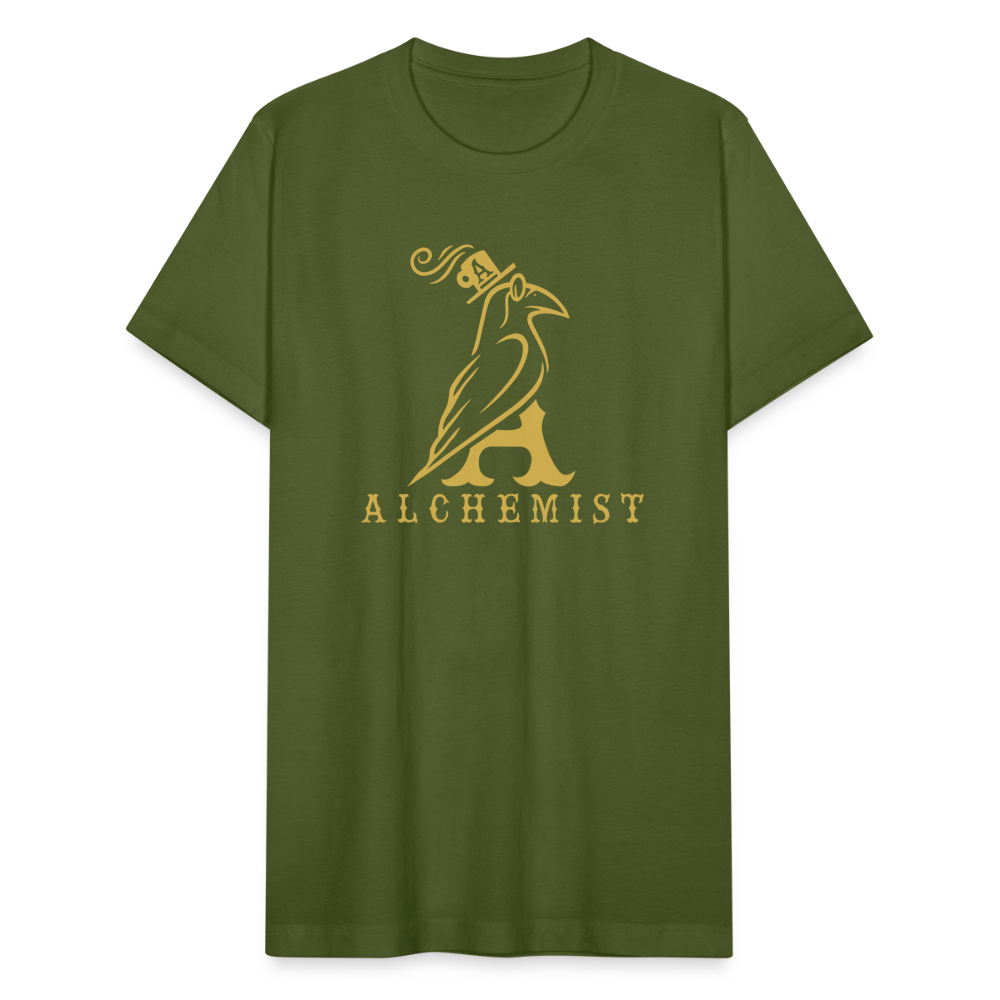 Unisex Jersey T-Shirt by Bella + Canvas Classic Logo Gold - olive