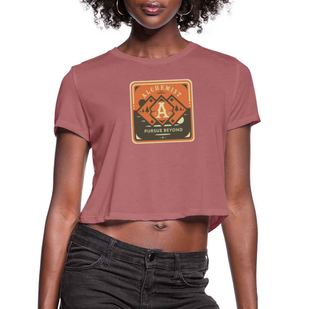 Women's Cropped T-Shirt - mauve